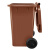 金诗洛 户外厂房垃圾桶 加厚120L 大号特厚桶 塑料分类垃圾箱 上海分类垃圾桶 咖啡色湿垃圾 KT-311