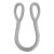铸固 起重吊绳 两头双扣圆环形工业锁具耐磨尼龙编织吊装绳组合索具 6吨6米 