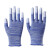 PU涂指涂掌手套劳保耐磨工作尼龙浸涂胶劳动干活薄款胶皮透气 蓝色涂指手套（12双） M