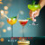 起泡酒杯 创意玻璃鸡尾酒杯马天尼杯个性组合酒吧网红高脚杯子三 甜酒杯