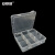 安赛瑞 塑料透明零件盒 工具分类箱 五金分类存储盒 9格 18.5 ×16×4.4cm 透明 28582