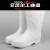 EVA白色食品卫生靴加绒食堂厨房工厂专用雨靴防滑耐油高筒棉水鞋 常规款白色EVA高帮加棉 36