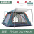 萨路特帐篷便携式速开远足户外露营自动帐篷野营5-8公园帐篷 3-4人四面帐篷银胶绿