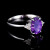 廷亮1.4克拉紫水晶戒指 18K金水晶戒指 彩色宝石送爱人 定制手寸