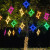 led月亮灯户外防水挂树灯发光五角星灯节日亮化吊顶装饰灯造型灯 30CM四角星 粉色