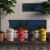 户外卡通垃圾桶创意可爱分类家用庭院花园幼儿园带盖大号果壳箱 大号黄色