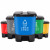 兰诗（LAUTEE）HX-20 脚踏分类垃圾桶  物业办公室带盖单格垃圾桶 20L蓝色-可回收物