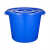 大号圆形垃圾桶户外环卫工业加厚垃圾桶商用食堂厨房专用垃圾桶 150升桶无盖蓝色