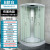 淋浴房洗澡家用一体式封闭式沐浴房整体浴室淋浴房滑轮玻璃扇形 C款黑110x110带小电器/大尺寸