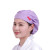 希万辉 可调节厨房帽防油烟餐厅工作防掉发包头护士帽子A 紫罗兰色