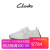 其乐（Clarks）女鞋躁动系列2024新款春款缓震牛皮德训鞋复古运动跑鞋 白色-女款 261763974  39.5