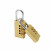 京度 小挂锁密码挂锁防盗挂锁背包锁柜门锁 黄铜锁 3轮密码（大号）
