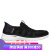 斯凯奇（Skechers）女士跑步鞋舒适透气女鞋GO WALK 6系列轻质耐磨稳定支撑慢跑鞋 BLACK / MULTI 35