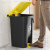 垃圾桶商用脚踩脚踏式餐饮大容量厨房厨余大号带盖户外卫生桶 20L特厚黄盖 (送垃圾袋)