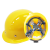 诺瑞斯安 安全帽工地 免费印字 国标V型ABS 建筑工程电力施工劳保工人头盔 加厚玻璃钢透气黄色