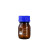 兰诗（LAUTEE）SY4058  蓝盖试剂瓶 丝口玻璃瓶取样瓶 螺纹口带刻度茶色100ml