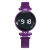 世纪约定女士手表时尚潮流休闲触摸屏圆形LED吸铁石电子手表成人A-2-001 紫色 白灯