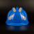诺瑞斯安 ABS安全帽工地施工领导电工国标加厚防砸抗冲击头盔劳保建筑工程透气反光条三筋透气反光标志 蓝色