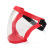 谋福（CNMF）多功能防护面罩一体式高清透明防雾面屏骑行面罩(红色白片)