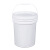 HKNA加厚级塑料桶大口水桶广口密封桶10/20/25L升千克kg 15L白色带盖