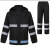 谐晟 加厚反光分体式雨衣套装 环卫交通执勤救援防雨防雪服 黑色套装 185