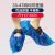 超厚CPE鞋套一次性耐磨底防水雨天室内防尘防滑学生塑料脚套男女 蓝色CPE普通料3000g1000只 加厚 均码