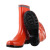 锐麻中筒雨鞋女款带反光条环卫靴清洁工中帮雨靴劳保防水鞋 橙色 37 