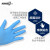 爱马斯（AMMEX）XNFRT 丁腈一次性手套 无粉 蓝色50双/盒 L码  1盒