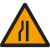 道路车道变窄警示牌路面左右侧变窄反光提示牌交通标志牌铝牌定做 1.2  70三角 左侧变窄