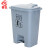 30L废物垃圾桶脚踩带盖塑料垃圾箱小区实验室15L废物箱污物桶 灰色20L垃圾桶脚踏式