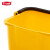 安赛瑞 塑料水桶 方形手提桶 4.7L 物业清洁桶 黄色 5265特耐适Trus企业可定制 710063