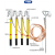 致跃接地线接地棒黄绿接地针接地棒25平方接地软铜线接地针接地极电力0.4KV携带型短路接地线400V 套装五：25平方，1m*4+11米 升级款