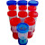定制医院一次性大便样本采集管20化验尿杯40ml标本瓶60无菌痰杯采样盒 螺旋盖痰杯40ml(50个/包) 红蓝盖随机