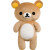 朵奇轻松熊公仔易烊千玺毛绒玩具抱抱熊玩偶超大号抱枕 棕色 90cm 棕色轻松熊