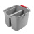 乐柏美商务用品（RUBBERMAID）FG261700GRAY 双格桶尖嘴桶手提清洁小桶物业保洁塑料桶工具篮 双格桶 16L