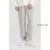 COKEIN设计师潮牌原创风格春季新款垂感抽绳潮流宽松灰白色运动束脚卫裤 灰色（加绒款） S