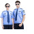 元棉 保安工作服夏季短袖保安衬衫保安服套装  蓝色短袖+裤子[含标贴]