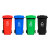 商用户外物业环卫挂车桶分类大容量垃圾桶240升加厚垃圾桶120L 240升加厚挂车款红色有害垃圾