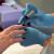 爱马斯（AMMEX）一次性麻面丁腈手套化学实验室耐磨耐油耐酸碱工业清洁家务丁腈手套 GWSG 合成防护型手套(100只/盒) M码