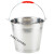 不锈钢水桶加厚商用大储水桶装水铁桶酒店餐厅手提式多用提桶 特厚30CM-10L带盖