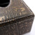 海斯迪克 欧式皮革纸巾盒 办公室客厅酒店饭店餐厅pu皮质大号抽纸盒 黑埃及 HKTA-18