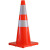 德威狮 PVC路锥安全道路警示锥 反光雪糕筒橡胶隔离锥桶 50CM高 单位：个