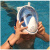 潜水面罩浮潜三宝全干式呼吸管全脸防水泳镜面镜成人儿童游泳装备 儿童海豚款3-8岁蓝色