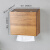 HKML实木抽纸盒卫生间壁挂式防水擦手纸盒老榆木简约复古风纸巾盒 深棕色