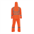 安大叔D763/C890 高警示雨衣雨裤 分体式反光工作服带帽 3M反光材料 透气PU面料 荧光橙 M码