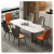 千禧华府餐椅家用轻奢高级感网红靠背凳子北欧现代简约餐厅餐桌椅子灰灰金