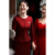 颜幻喜婆婆婚宴装结婚礼服40-50岁妈妈装婚宴旗袍小个子2024 酒红色 XL