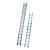 青芯微4.3米梯子欧标铝合金高强度工作直梯 橡胶护脚直梯ACA1-114