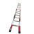 晟泰邦STB AF-10005红白竹梯  含梯套 喷红白荧光漆(单位：套)-5米 13级