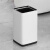 欧润哲 白色方形无盖不锈钢垃圾桶12L办公室单位机构卫生间大号废纸桶户外厕所直投纸篓直投方桶